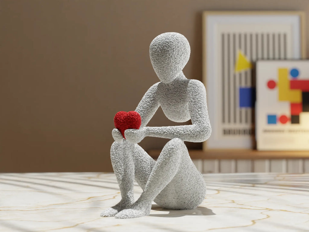 Adorno Escultura Abstracta El Abrazo Del Amor
