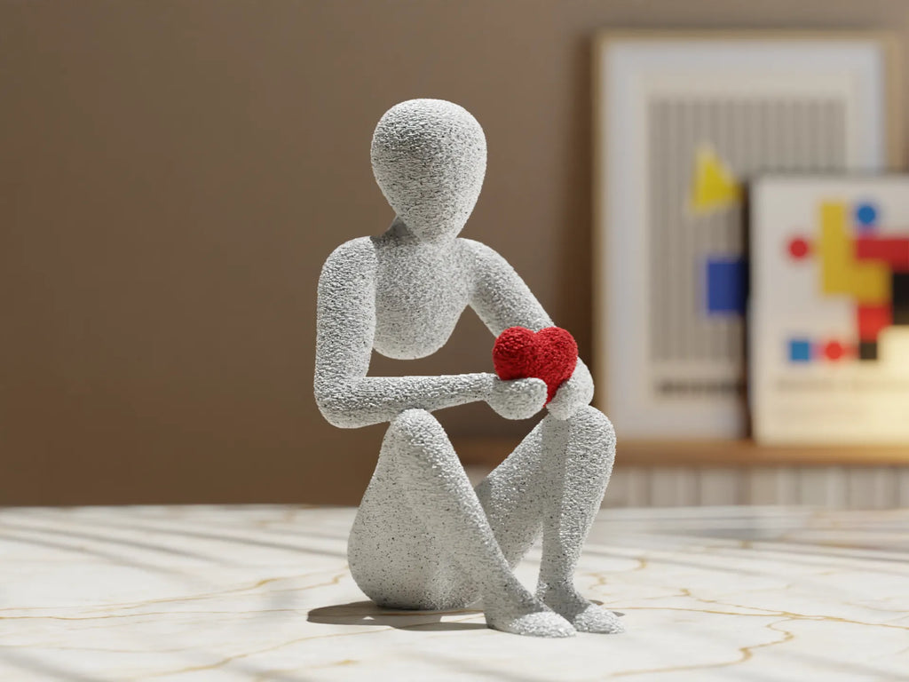 Adorno Escultura Abstracta El Abrazo Del Amor