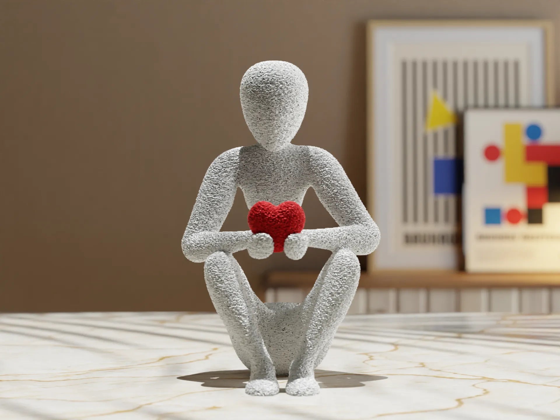 Adorno Escultura Abstracta El Abrazo Del Amor