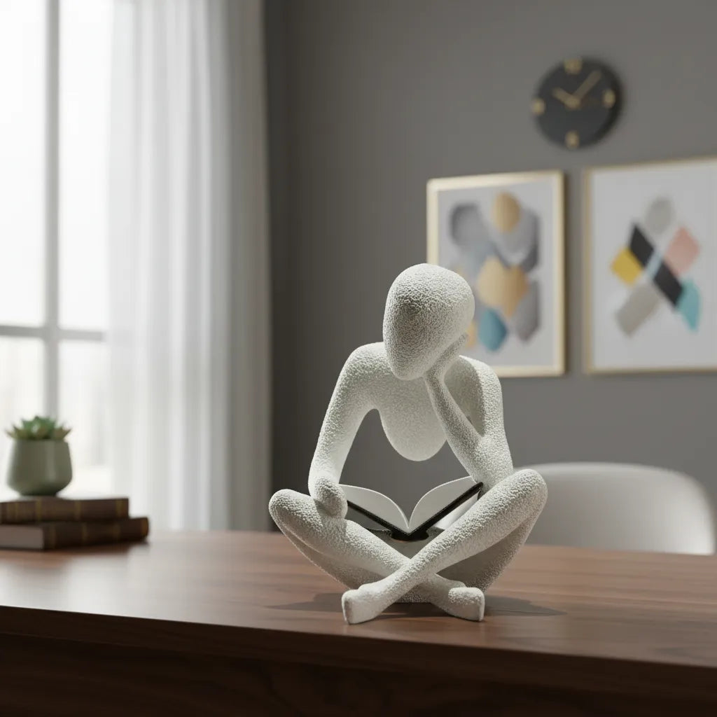 Adorno Escultura Abstracta Del Pensador