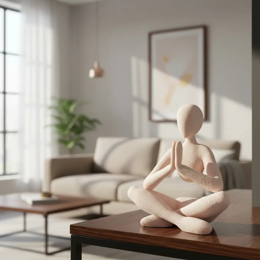 Adorno Escultura Abstracta Oración De Contemplación