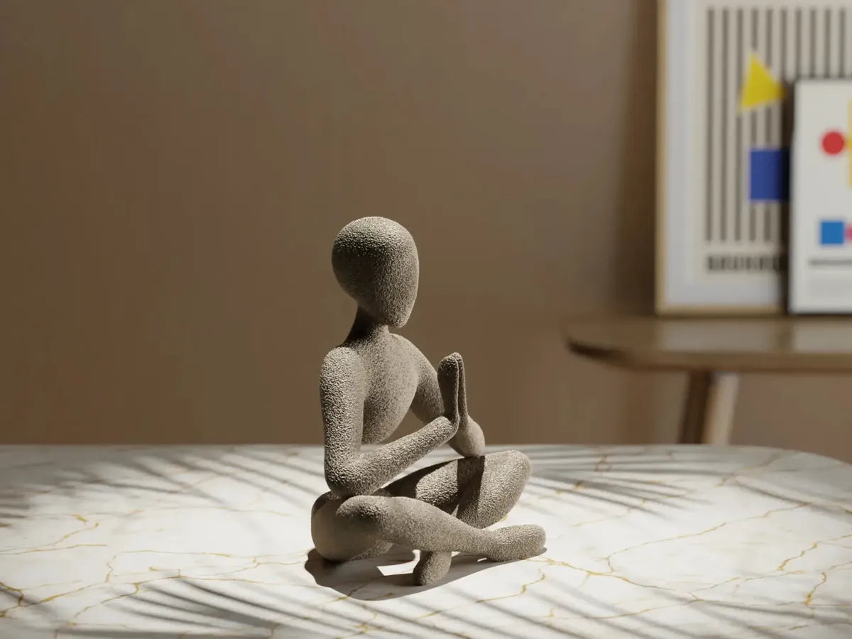 Adorno Escultura Abstracta Oración De Contemplación