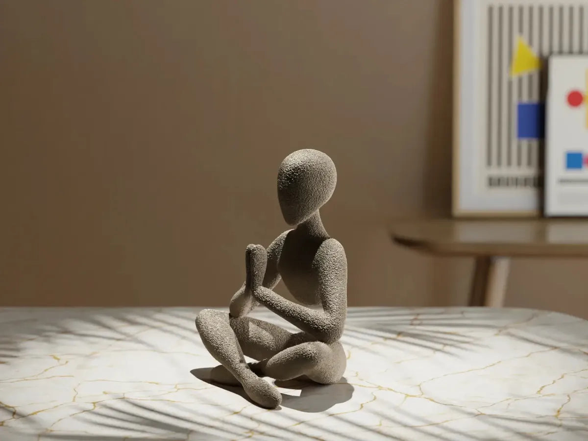 Adorno Escultura Abstracta Oración De Contemplación