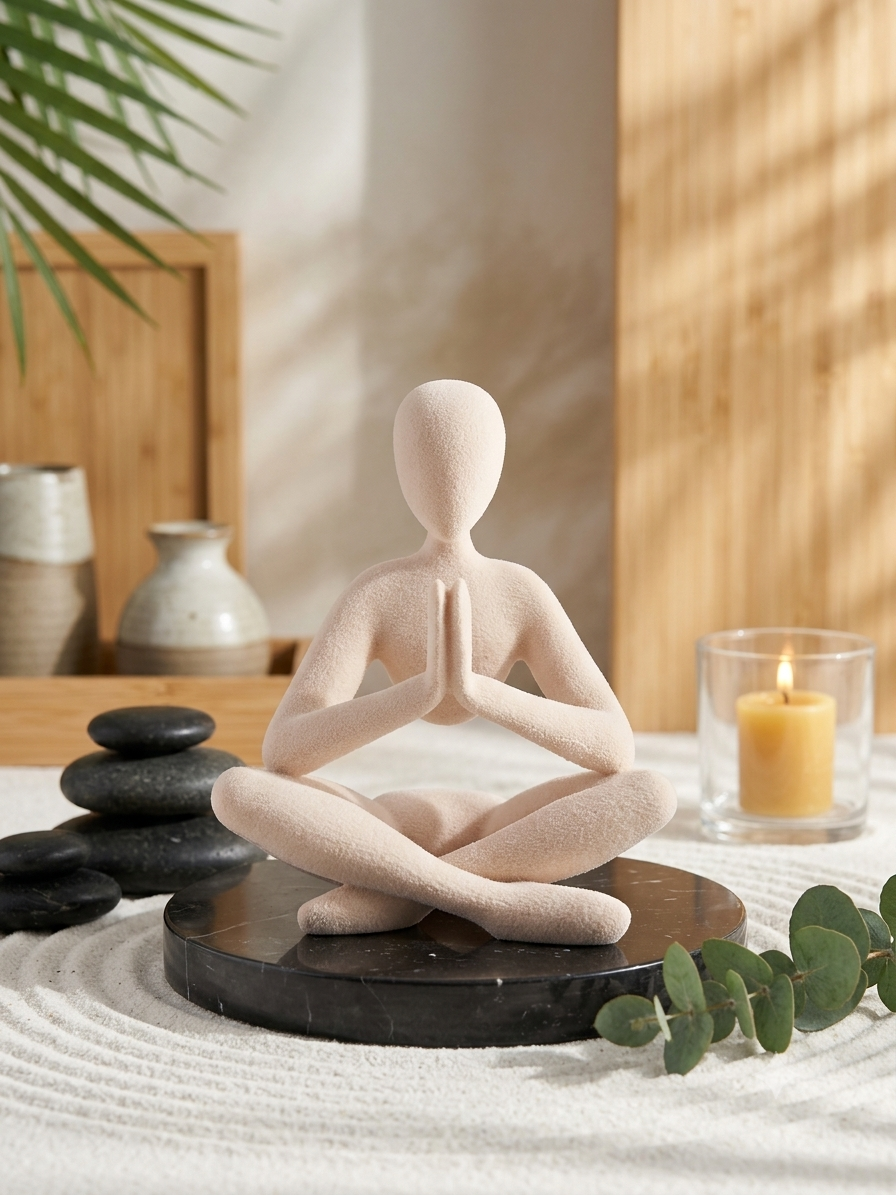 Adorno Escultura Abstracta Oración De Contemplación
