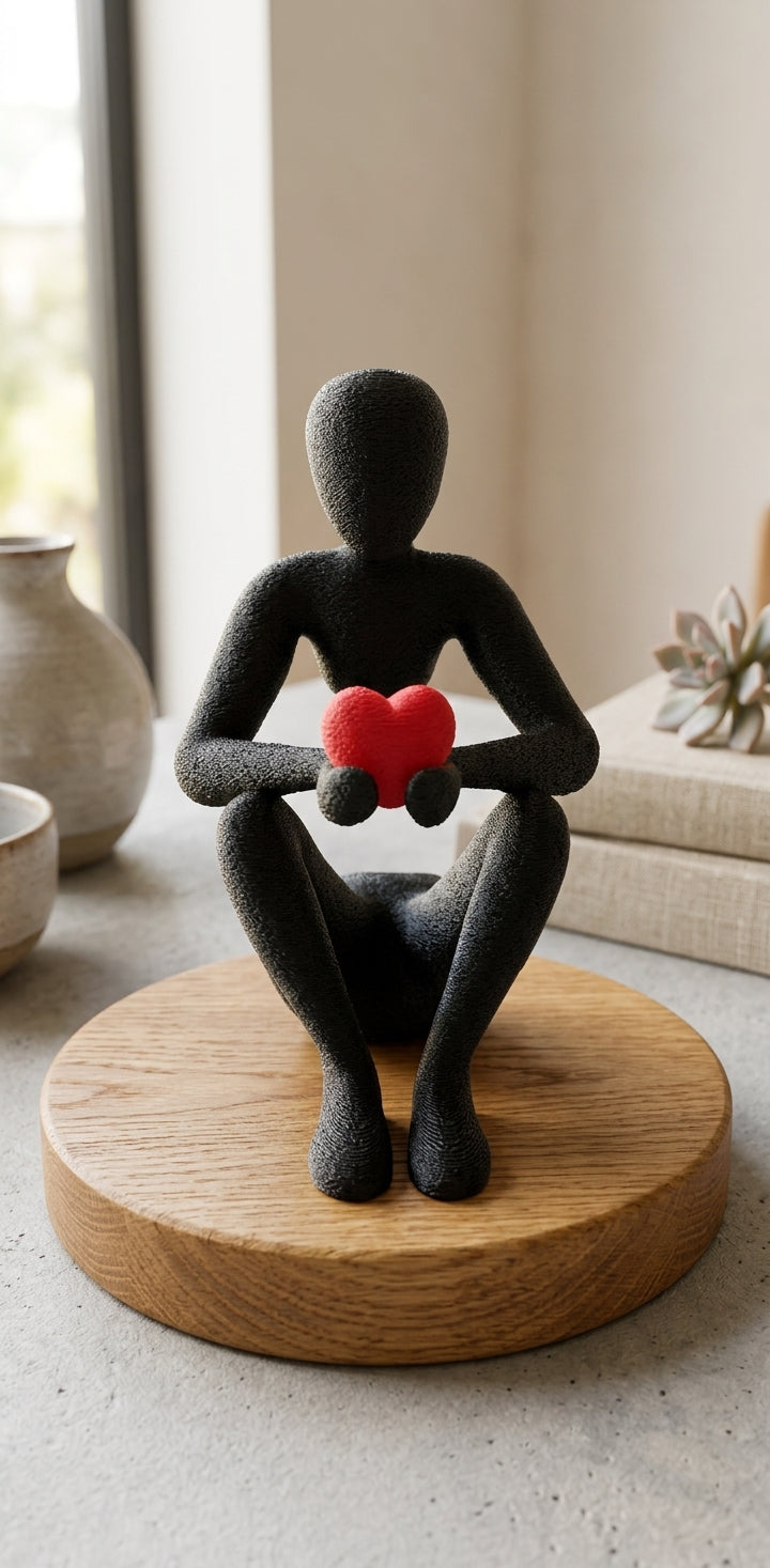 Adorno Escultura Abstracta El Abrazo Del Amor